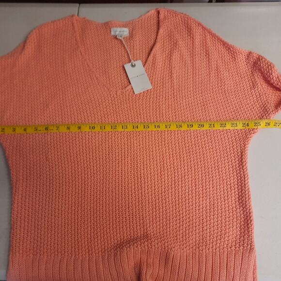 Lucky Brand light orange knitted V-neck sweater size Large NWT - Picture 10 of 10